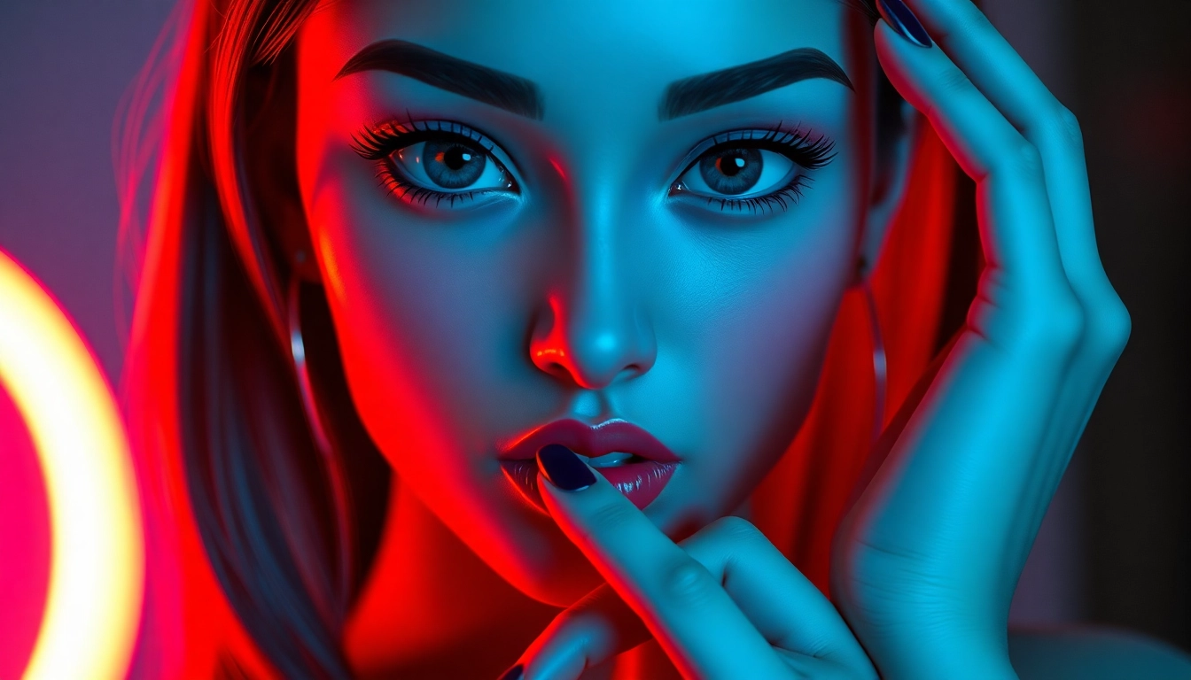 Illustration of an AI girlfriend engaging in nsfw ai chat, emphasizing realism and sensuality for screen readers.