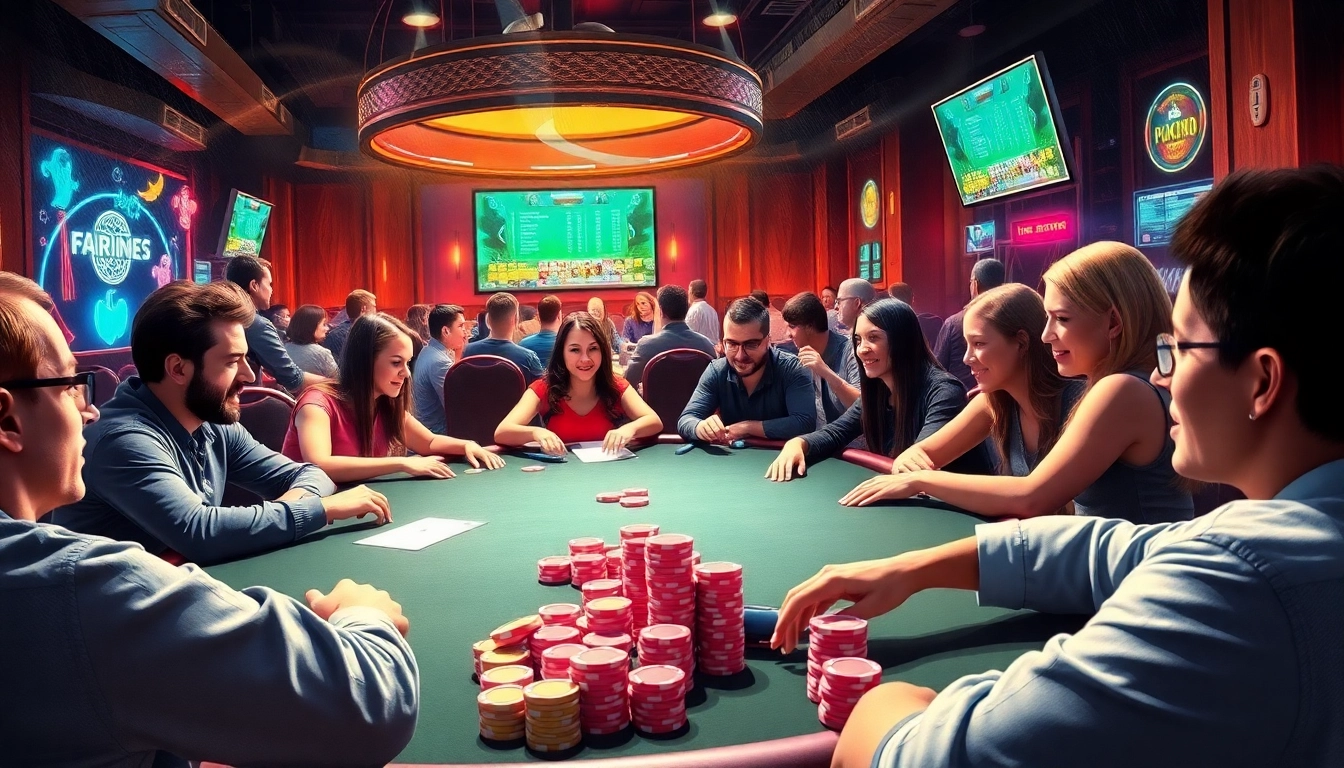 Pokerbros Paradise Union online community with players enjoying poker games in a lively digital setting, emphasizing connection and excitement.