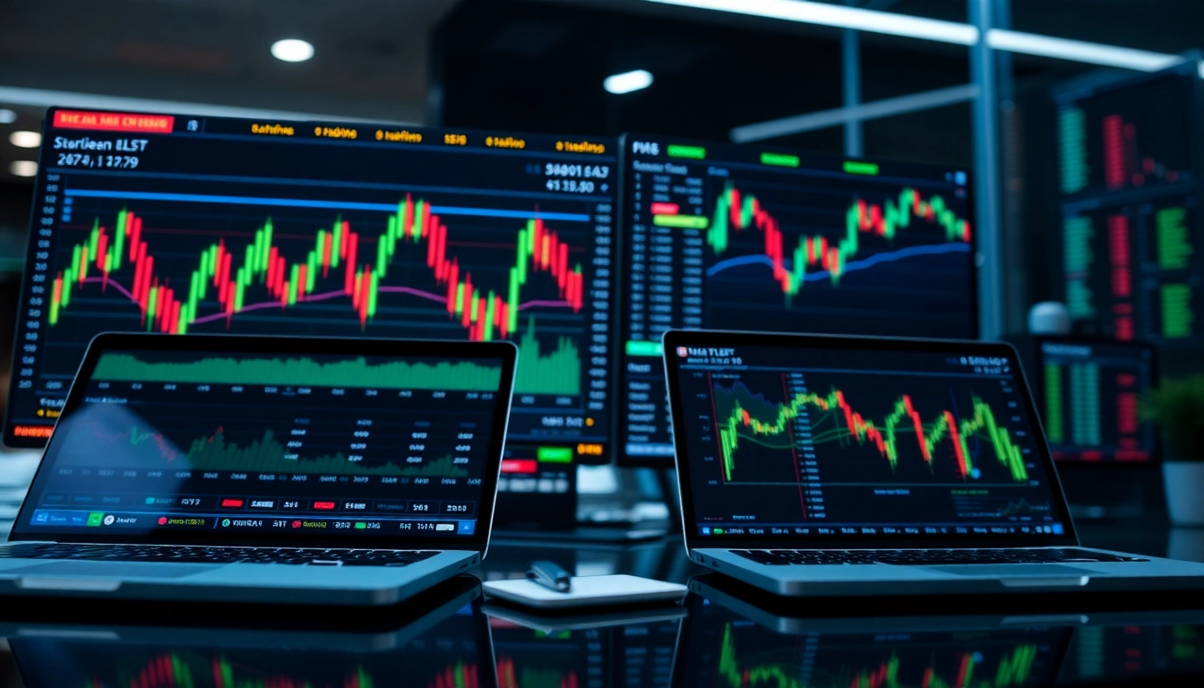 Screenshot of an online trading guide showing trading charts and financial analysis for investors